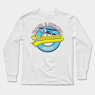 Travel explore fabulous Ukraine logo Long Sleeve T-Shirt